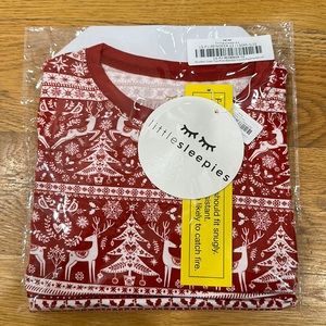 Little Sleepies Reindeer Cheer Two-Piece Bamboo Viscose Pajama Set Size 3T